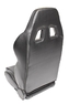 TA-Technix sport seat - black, pvc-leather, adjustable